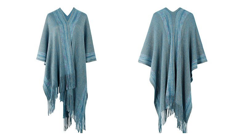 striped tassel shawl cardigan nihaostyles clothing wholesale NSMMY84027