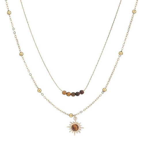 Le Marais Autumn/Winter Tiger Eye Titanium Steel Necklace for Women, Korean Style, Unique Design, Long Pendant Sweatshirt Chain Accessory, Versatile New Arrival
