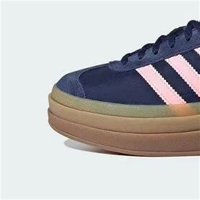 Putian Pure Original Gazelle Bold Men's and Women's Thick-Soled Casual Sneakers Black and White Hq6912 Casual Star Same Style