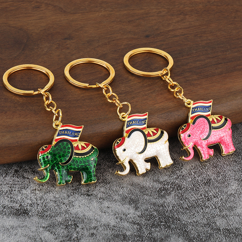 Elephant Raises Flag to Celebrate Cross-Border Thailand Baby Elephant Keychain Retail Hot-Selling Pendant Creative Pendant Colorfulful Gift Elephant Raises Flag to Celebrate Cross-Border Thailand Baby Elephant Keychain Retail Hot-Selling Pendant Creative Pendant Colorfulful Gift