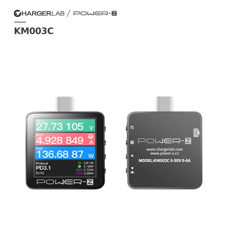 Тестер мощности и протоколов зарядки POWER-Z KM003C 240 Вт PD3.1