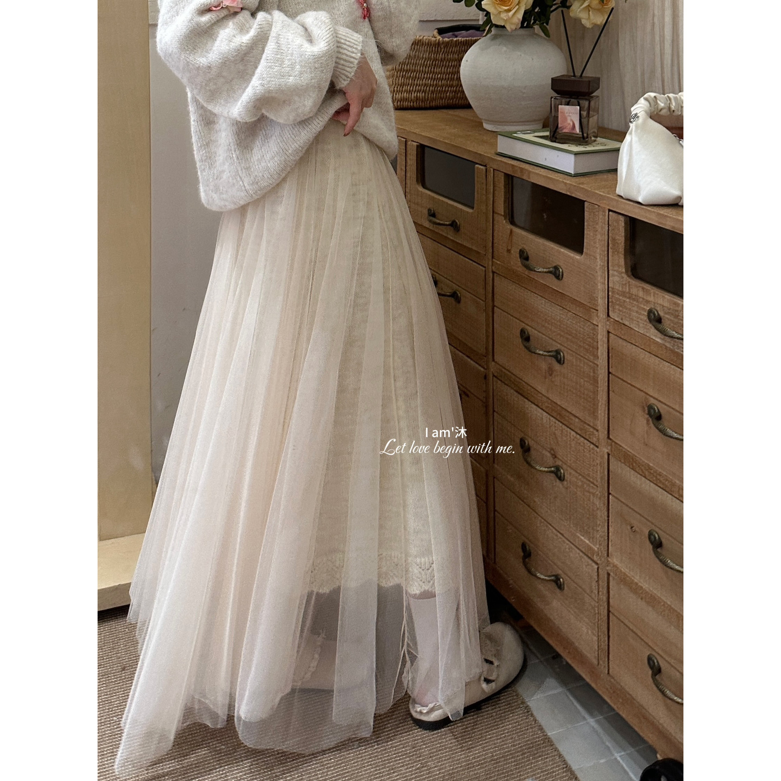 Purple Gauze Skirt, Women's Autumn Super Nice Hip-Covering Slimming Look Elegant Mesh Long Skirt Fairy Skirt High-Waisted A-Line Skirt