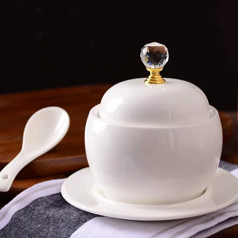 燕窝碗汤酒店餐厅陶瓷隔水内胆炖盅带盖甜品糖水补品蒸蛋小炖盅