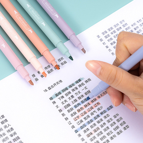 Highlighter eye protection color marker pen light color student large capacity highlighting pen set wholesale