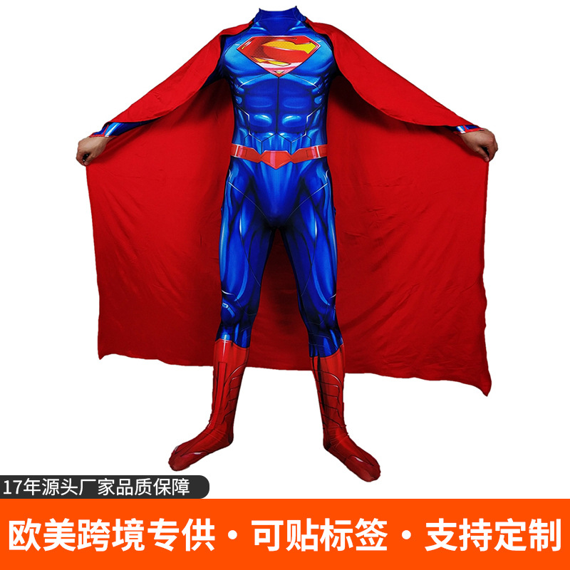 Halloween Costume New Batman Flash Muscle Superman Kidsren's Cos Black Adam Aquaman One-Piece Bodysuit