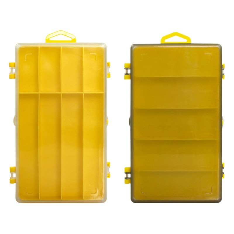 Accesorios para equipos de pesca transparente luya cebo caja de plástico caja de almacenamiento de doble capa imitación cebo falso cebo caja de fábrica al por mayor