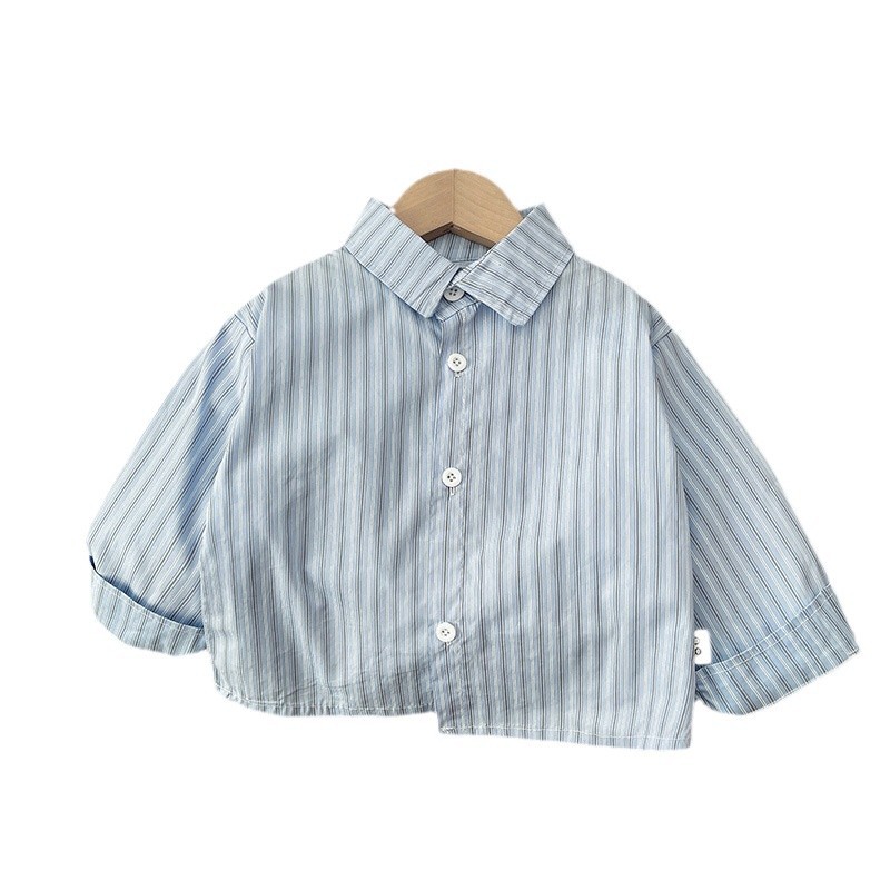 2025 otoño nueva camisa de ropa infantil para hombres y mujeres, camisa de manga larga para niños, camisa coreana de primavera