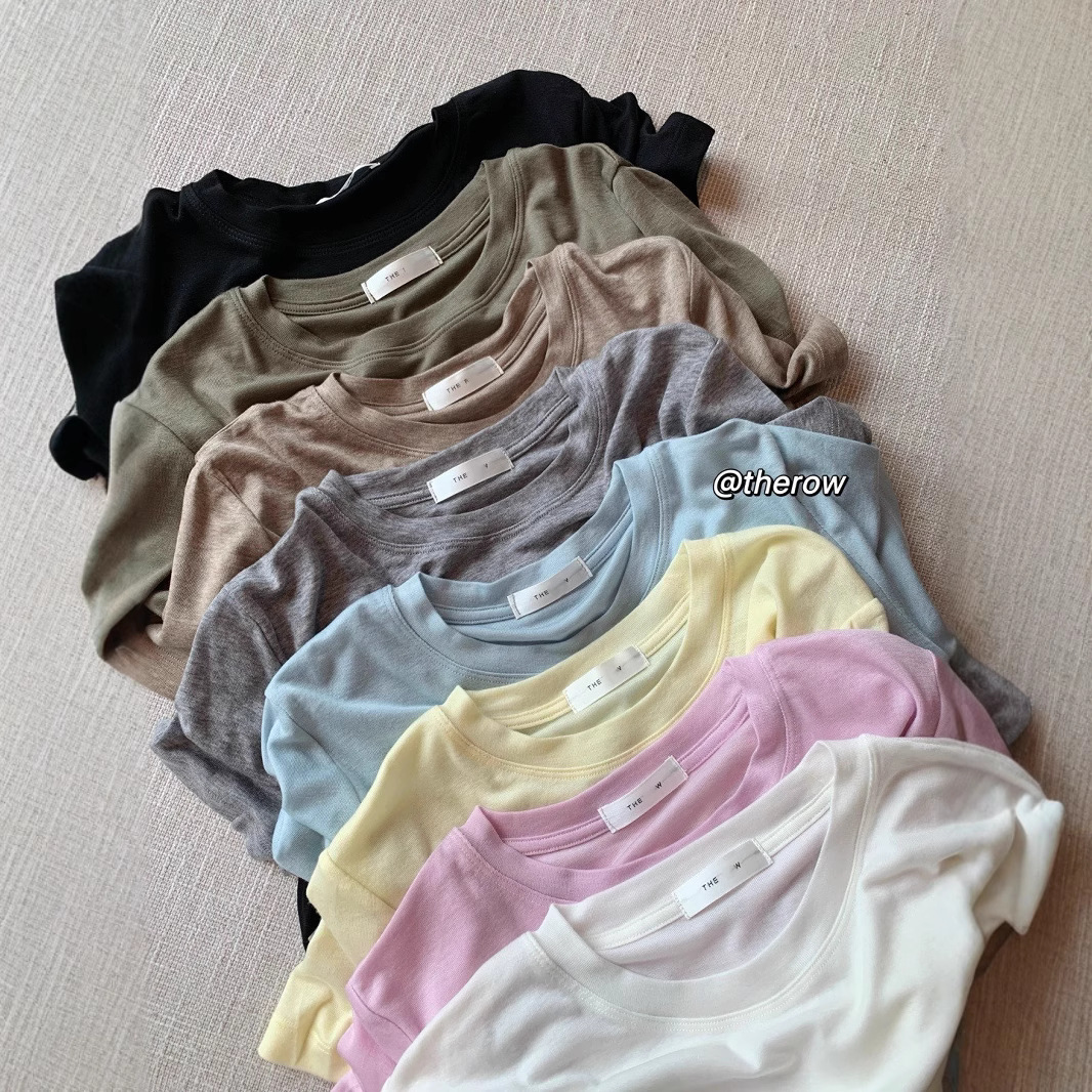 Source Manufacturer Newly Upgraded R0W Normcore Lyocell Tencel Wool Short-Sleeved Breathable Slimming Look High-Elastic Short-Sleeved