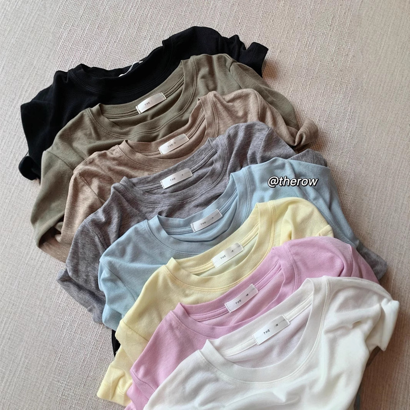 Source Manufacturer Newly Upgraded R0W Normcore Lyocell Tencel Wool Short-Sleeved Breathable Slimming Look High-Elastic Short-Sleeved