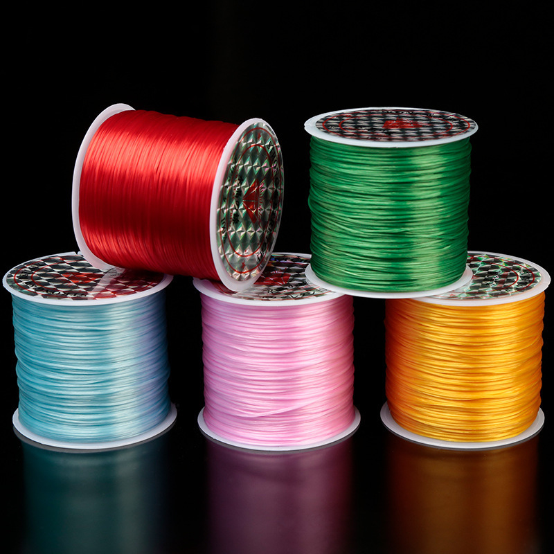 Flat Crystal thread beads elastic thread diy hand-woven bracelet beaded string rope accessories material