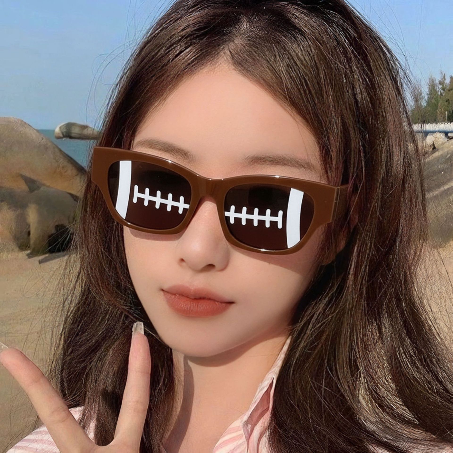 2026 Neue Dopamin-Wind-Anti-UV-Sonnenbrille D Retro-Sonnenbrille für kleine Gesichter, Sonnenschutz für Mädchen, modern_voghion.com