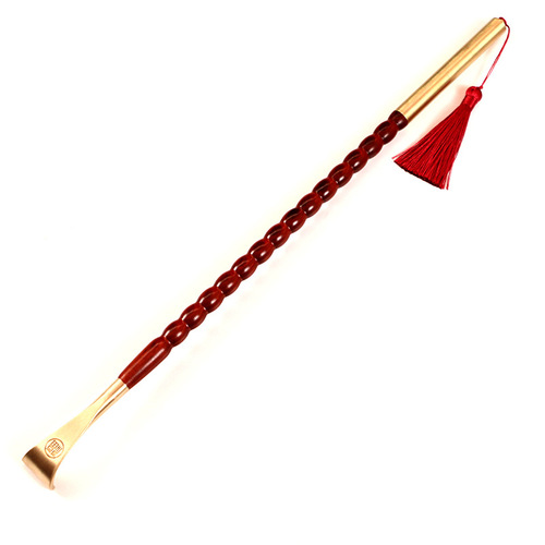 Copper head rosewood tickle stick red wood bamboo joint copper handle no need to ask for scratching solid wood tickle device extended back scratcher 