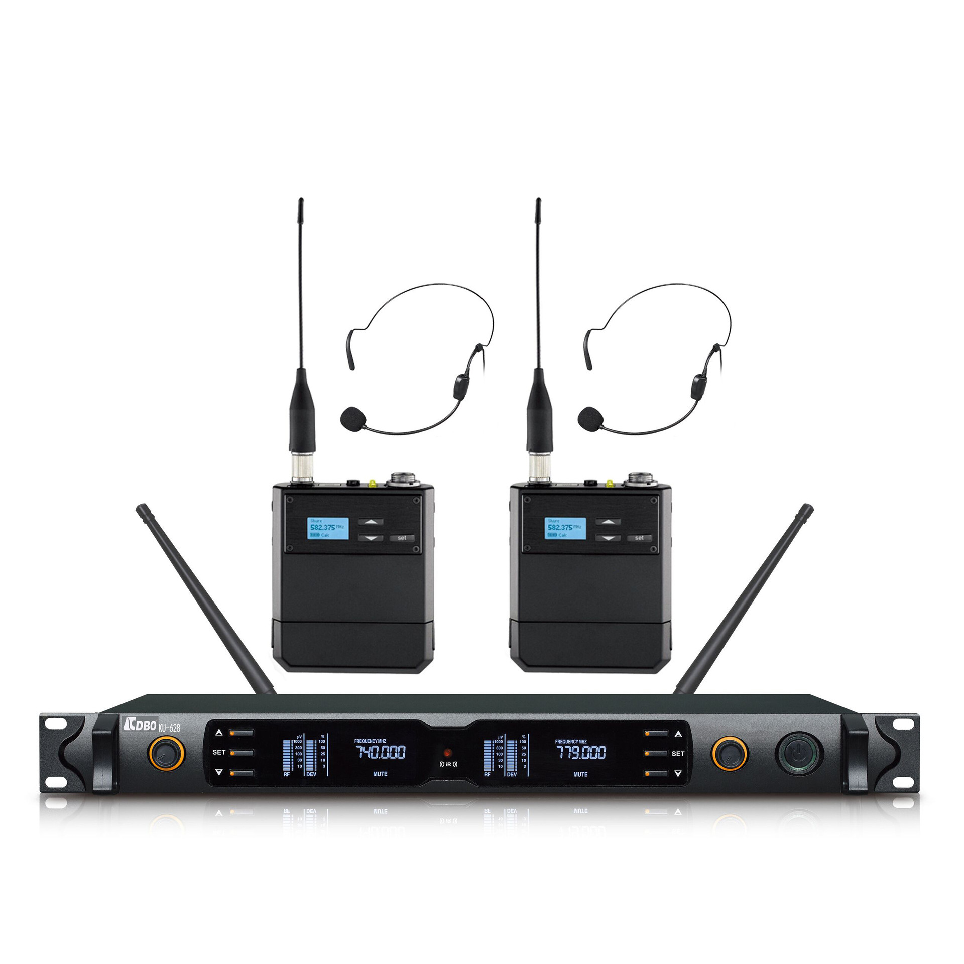 CDBO卡迪宝KU-628新款专业头戴式无线咪舞台演出话筒KTV无线麦克