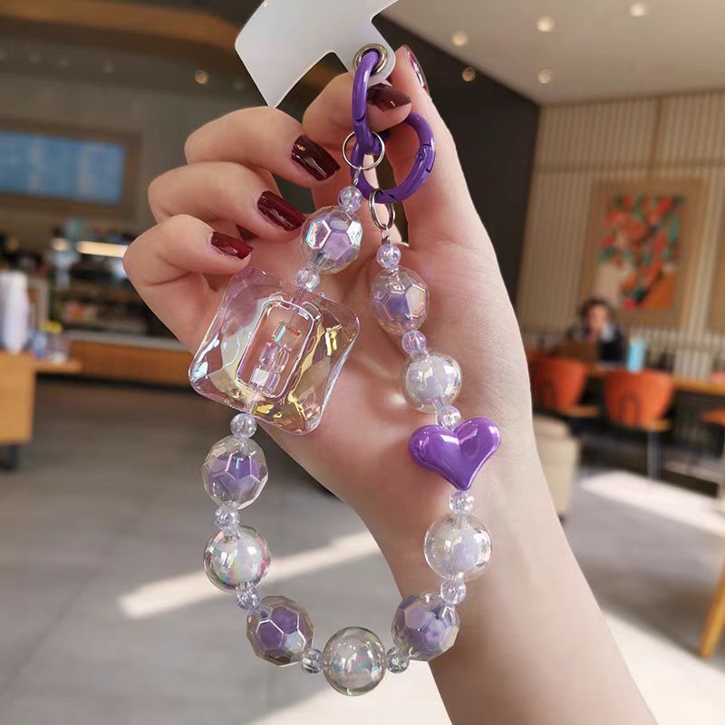 Cuentas prismáticas de marco generoso púrpura (sin espaciador)