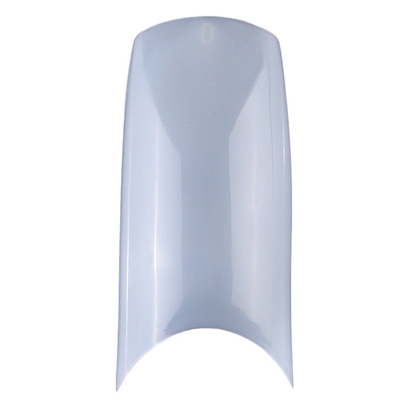 100 Pieces of Manicure Nails, Full-Length French-Style Fake Nails, Flat-Head Nail Forms, Natural Transparent Extension Patches, Boxed Gradient