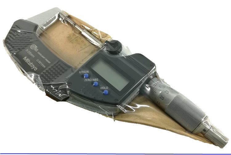 日本三丰数显千分尺0-25mm进口花键小头电子331外径-251 261