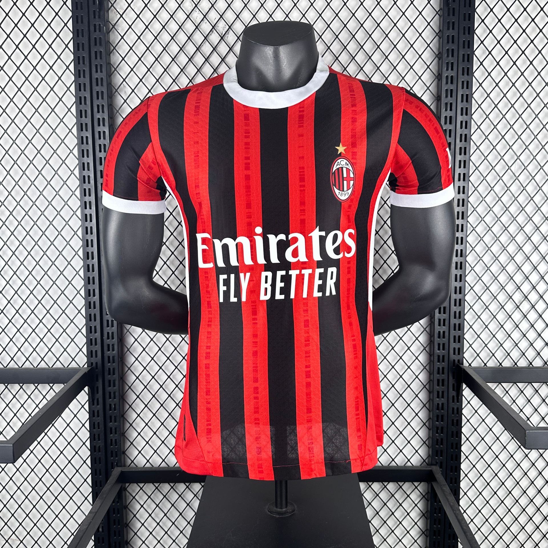 AC Milan 2024/25 Home Player Version Jersey Red/Black