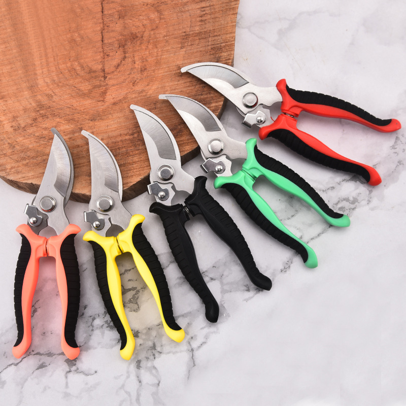 厂家批发不锈钢园艺剪刀家用花枝剪果树修枝剪刀摘果剪园林工具