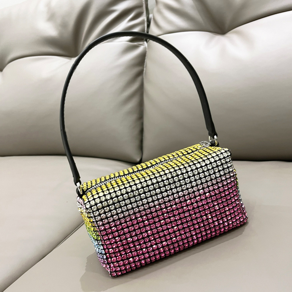 Borsa da donna transfrontaliera piena di diamanti borsa a tracolla borsa a tracolla con strass lucidi borsa da donna fatta a mano borsa da donna con diamanti_voghion.com
