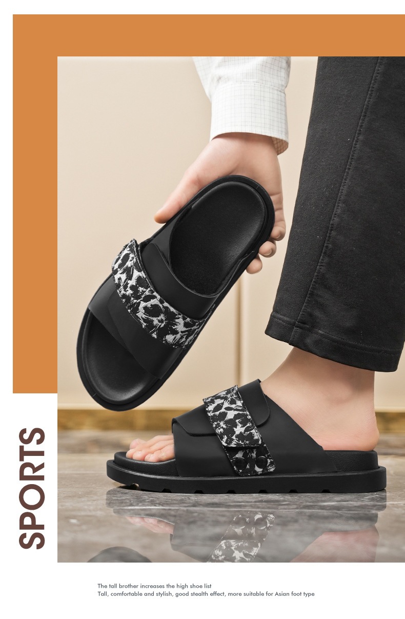 2026 Summer New Style Couple's High-End Buckle Sandals Trendy Bread Retro Casual Beach Slippers_vogvips.com
