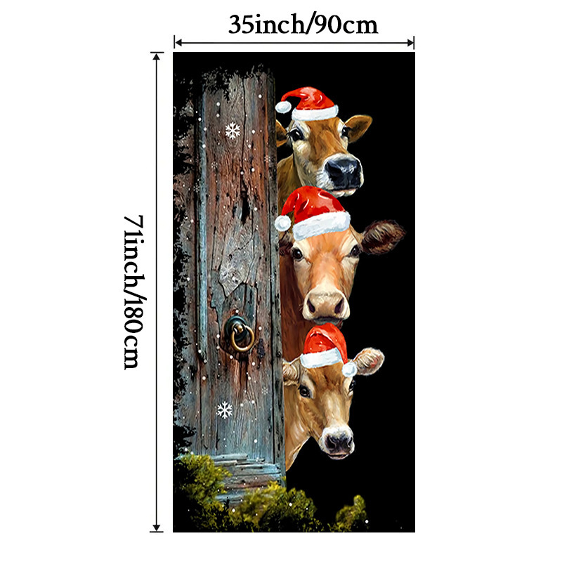 Lámparas de color de Navidad cubierta de tela decoración puerta de poliéster de alta densidad tela de fondo de Año Nuevo fiesta de puerta de entrada amueblado tapices