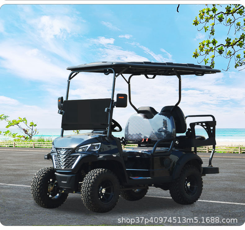 Electric golf cart course walking 2-4-6-8 scenic spots sightseeing bus hotel resort reception