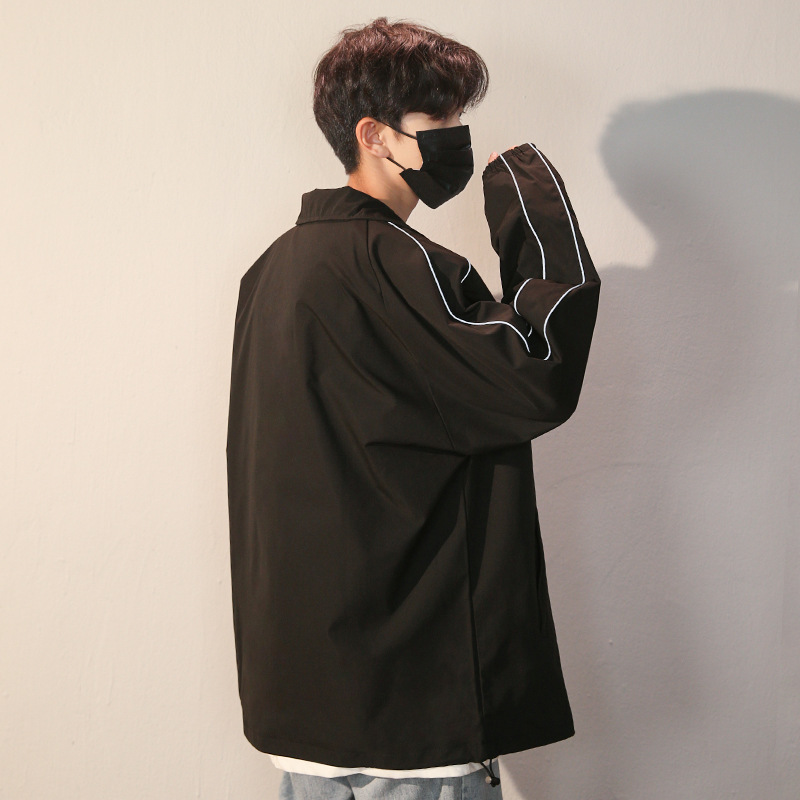 Chaqueta de cuello soporte los hombres primavera y otoño nuevo estilo coreano moda Top ropa deportiva casual cremallera cardigan solapa capa