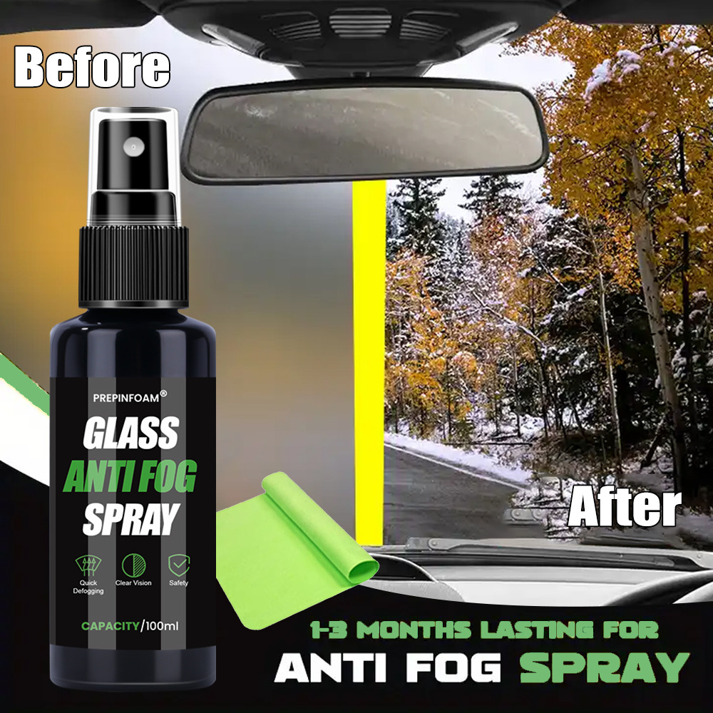 Prepinfoam-P110 Anti-Fog Agent Car Glass Rearview Mirror Clear Vision Anti-Fog Spray Cross-Border Supply