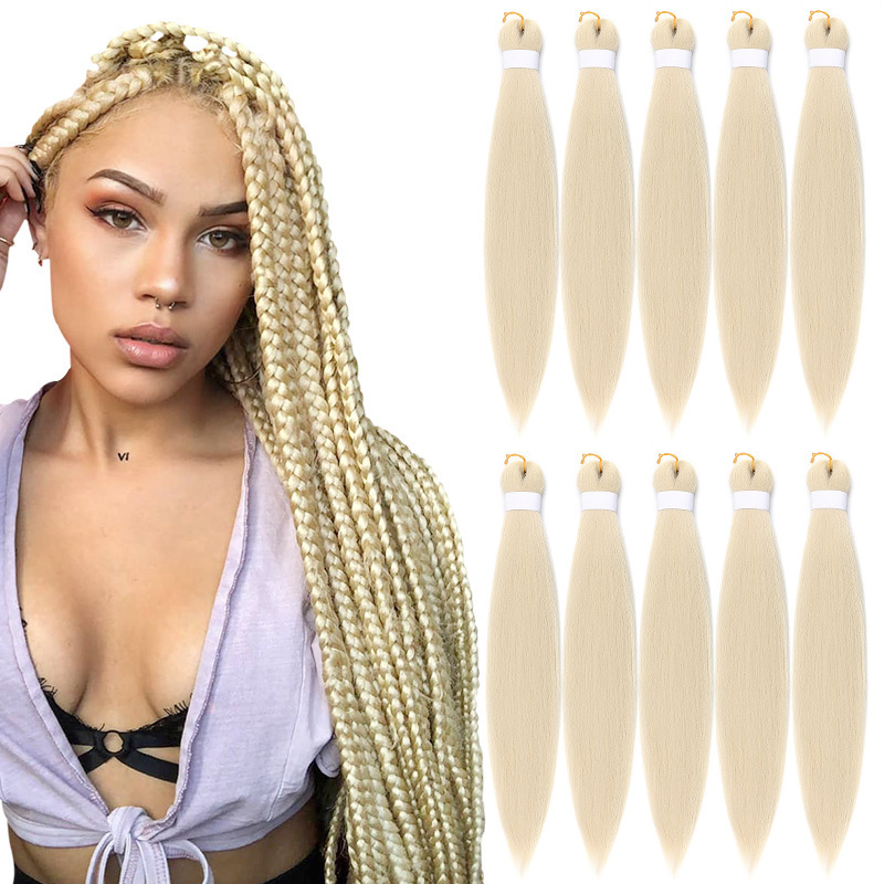 Low-Temperature Flame-Retardant Fluffy Ez Pull-On Big Braids Low-Temperature Styling Wig Wholesale 26 Inches 90g Easybraid