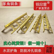 黄铜 楼梯护角 水泥楼梯冲孔铜条 工程楼梯踏步阳角铜条 羊角条