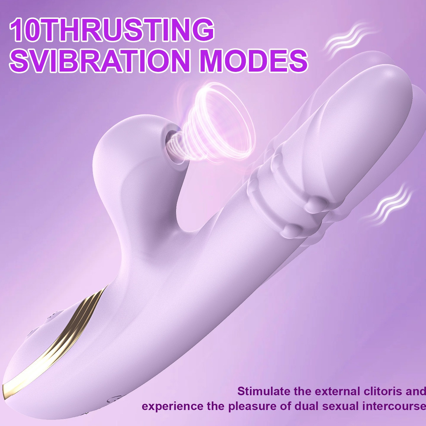 Female telescopic peristaltic vibrating AV stick