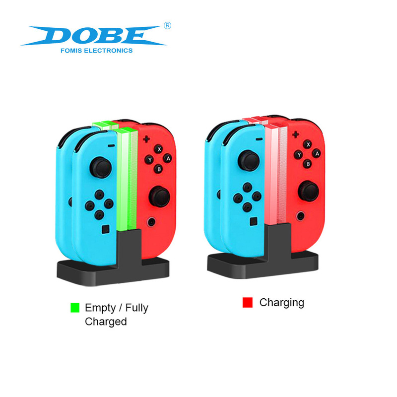 SwitchOLED 小型ハンドル カラフル 4充電 ジョイコン充電器 Switch ライトコラム 4充電器 TNS-875|undefined
