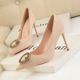121-21 han edition style banquet high restoring ancient ways with shallow pointed mouth show thin metal buckle sexy high-heeled shoes women's shoes
