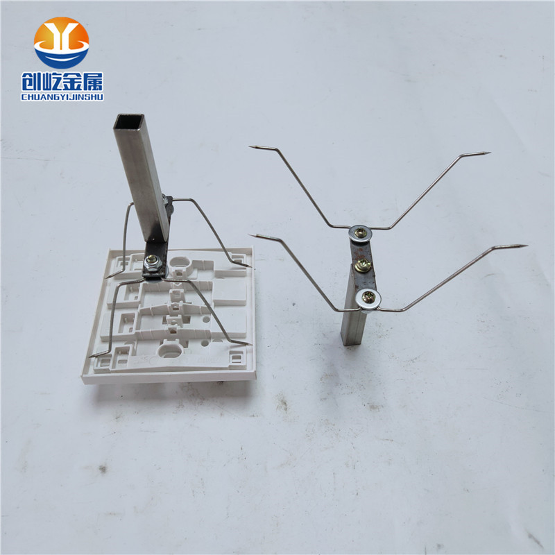 手机壳夹具 乒乓球喷涂平头钢线挂具 60方管挂50铁条配1.4U线磨尖