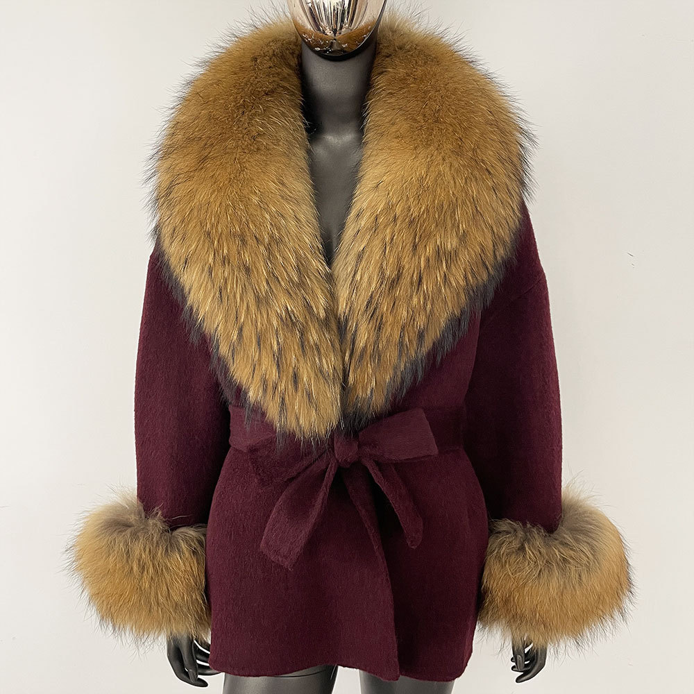 버건디 + 오리지널 컬러 너구리털