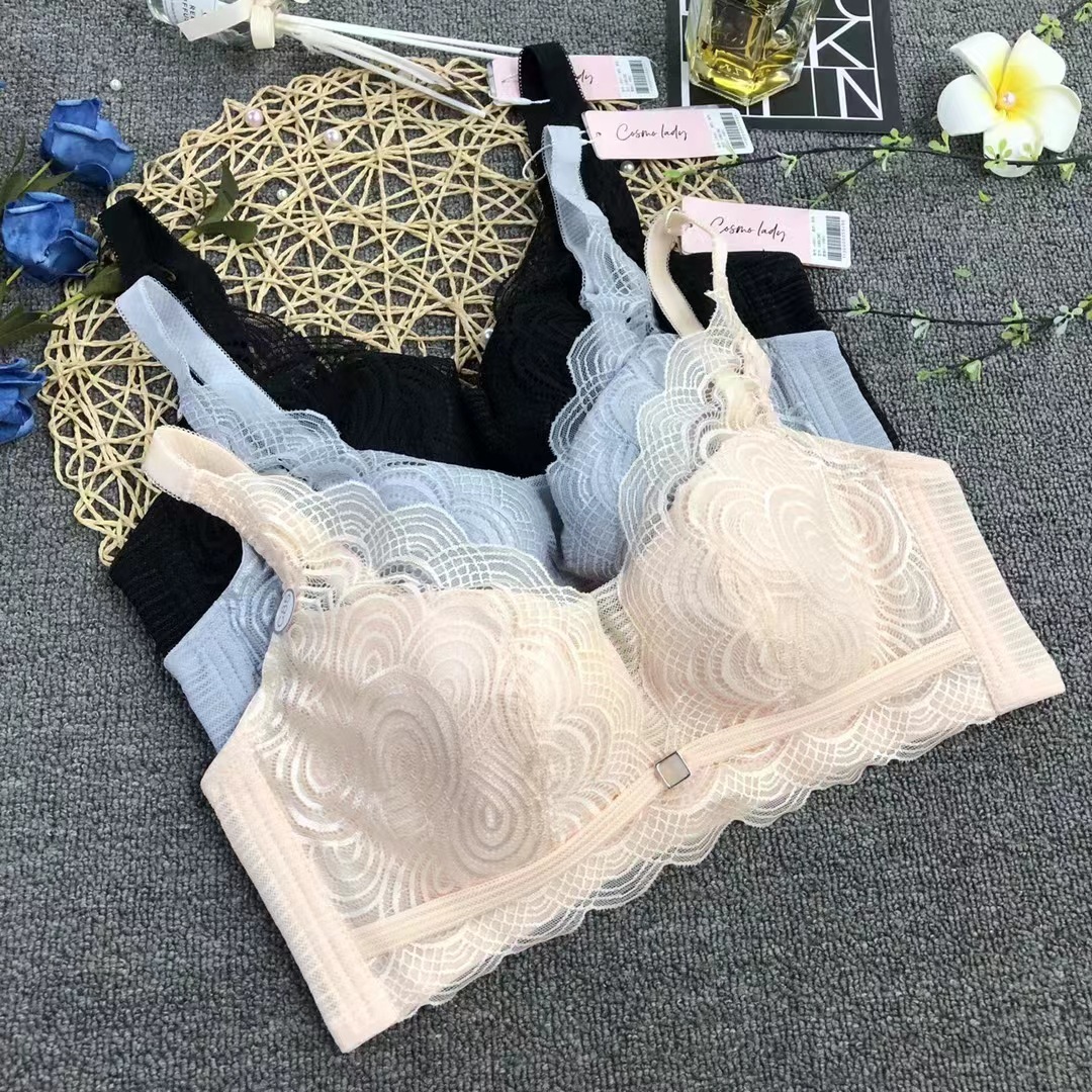 Nueva alta calidad fina algodón taza transpirable ropa interior de las mujeres transpirable poli ajustable ultra-fino sujetador al por mayor