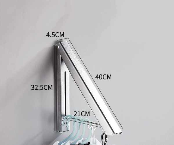 Aluminum clothes drying rack - A-style silver single package