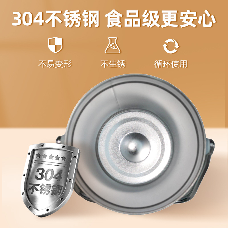 Cubo de hielo QAN de acero inoxidable con doble capa aislante para champán, cerveza comercial, con tapa y asa, de gran capacidad.