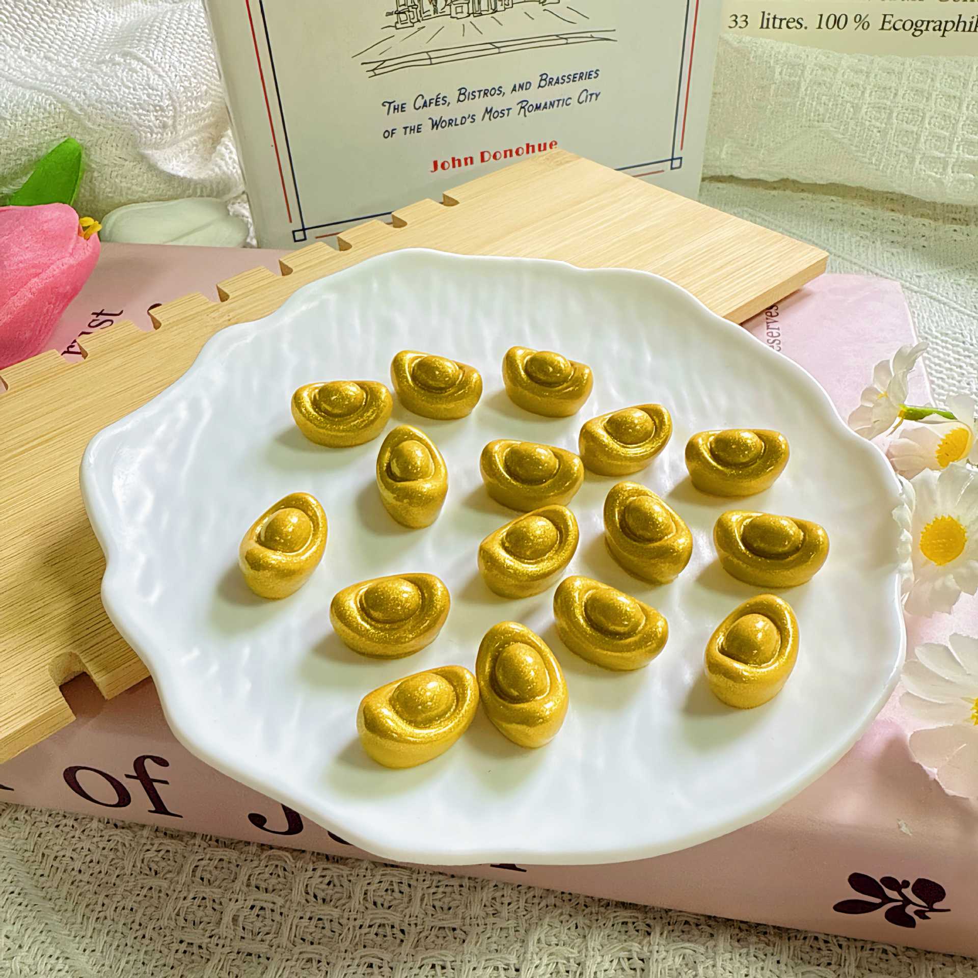 沙金元宝招财迷你金色仿真装饰摆件装饰品配件新年招财金元宝配饰