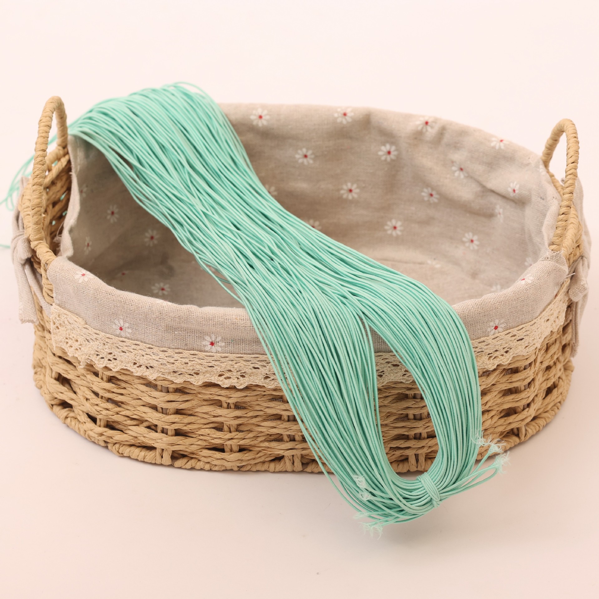 Cintas elásticas redondas al por mayor de 0.6-19mm cuerdas elásticas de color ropa como tendones de látex núcleo de cuerda elástica de alta elasticidad perlas