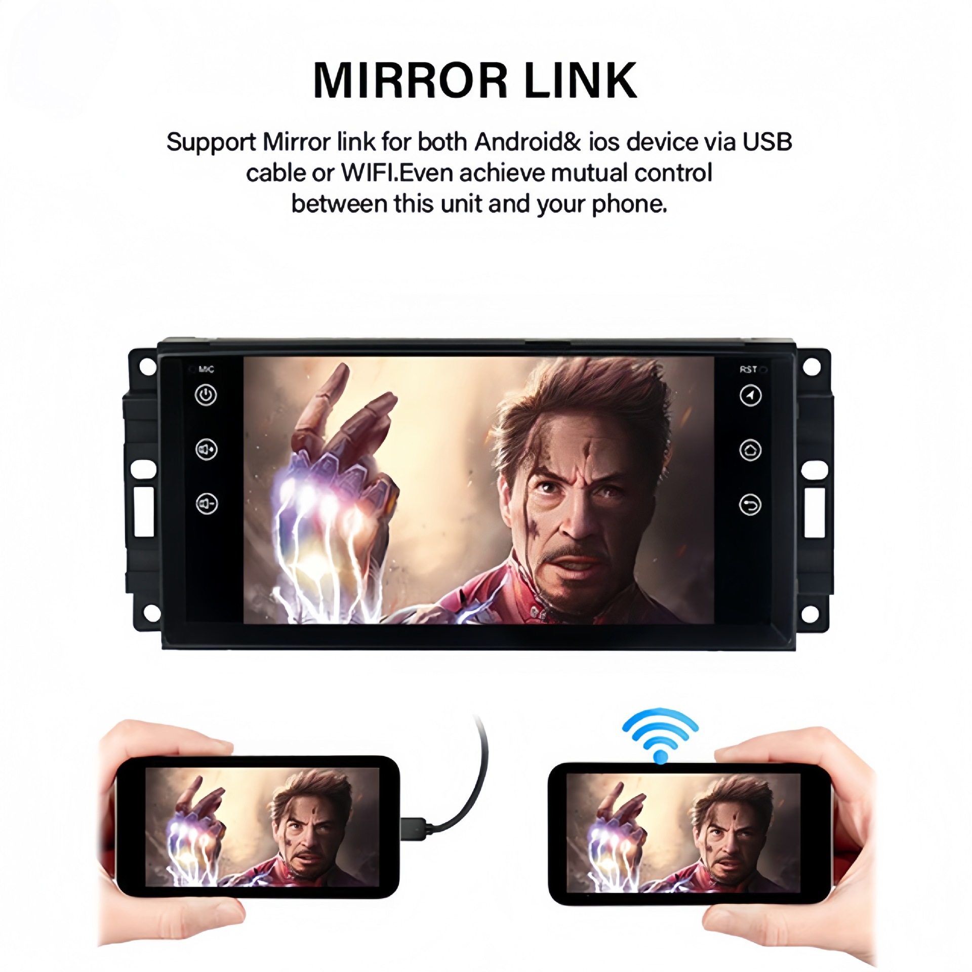 Suitable for 7inch Universal Jeep Compass Wrangler Dodge Chrysler Android Large Screen Car Navigation