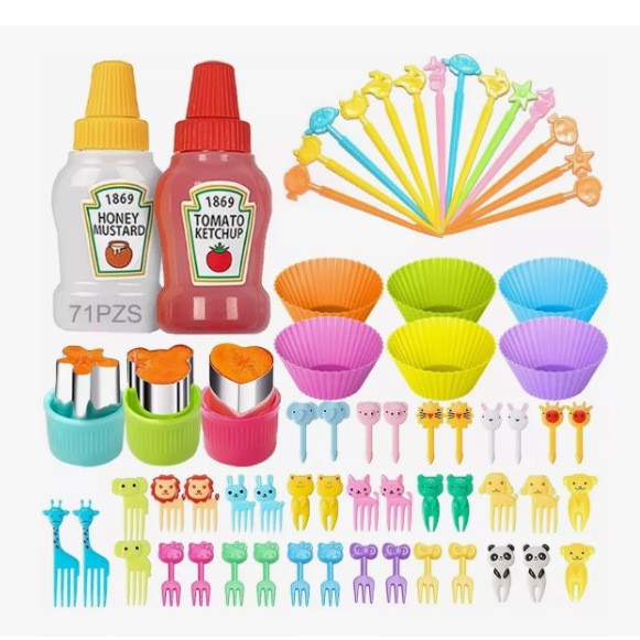 Uso doméstico Cartoon Tenedores para fruta para niños Creativo Animales para niños Set de palillos de plástico para fruta Palillos para fiambrera