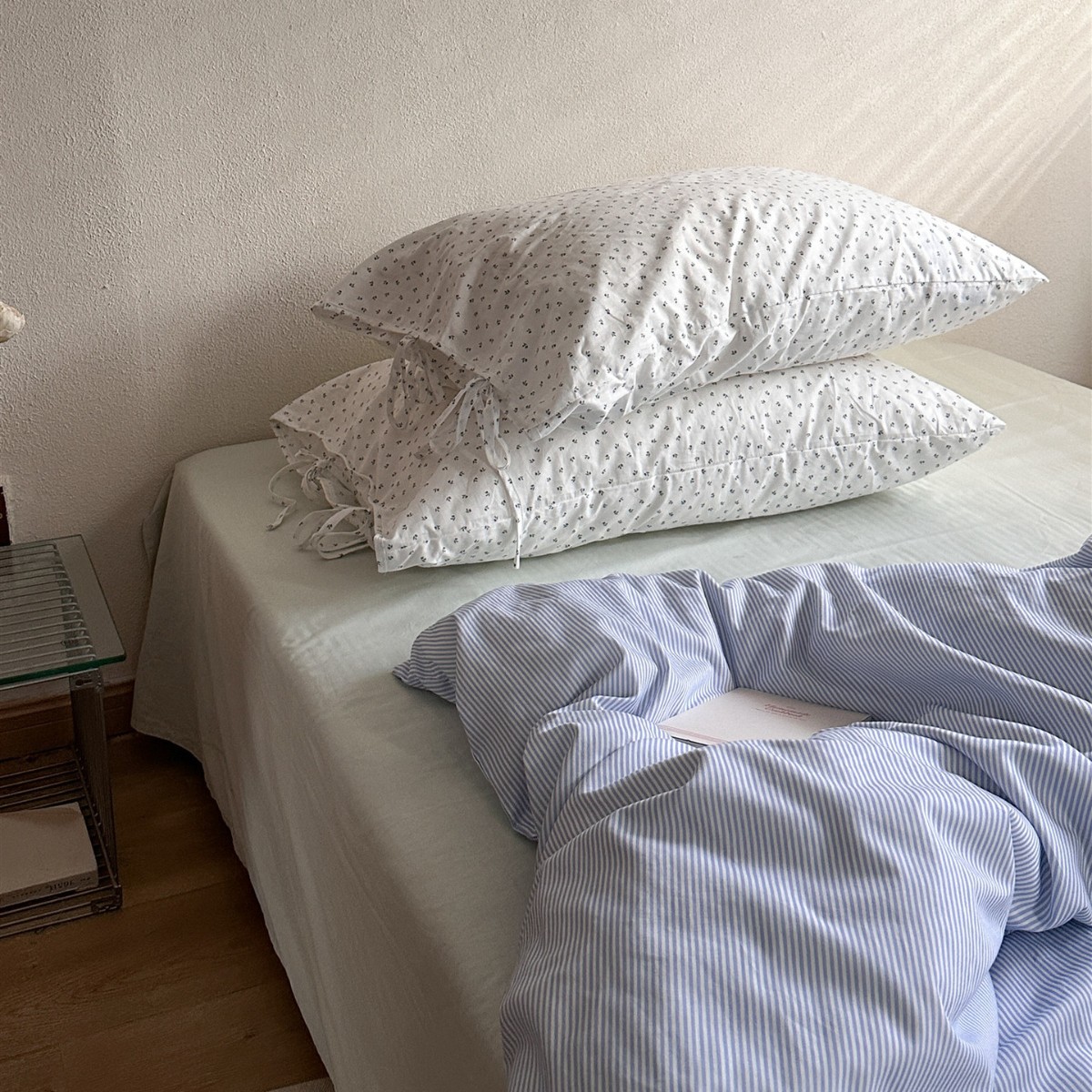 Parure de lit en coton pour dortoir étudiant avec drap_voghion.com