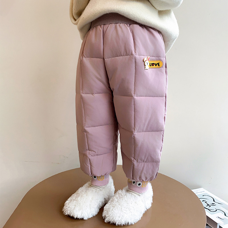 女童羽绒裤冬季外穿一条过冬儿童冬装裤子三防免洗女宝宝加厚棉裤