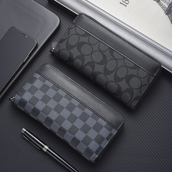 New business men's wallet long large capacity multi-card zipper bag certificate bag multi-functional factory wholesale