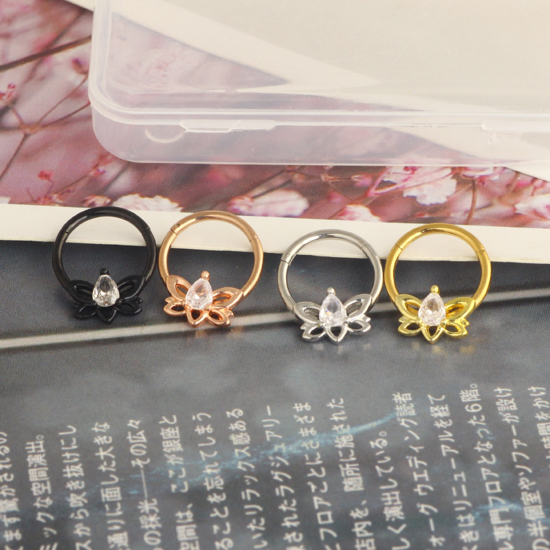Labret piercing jewelry detail image