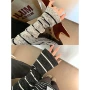 长袖松弛条纹显瘦家居服