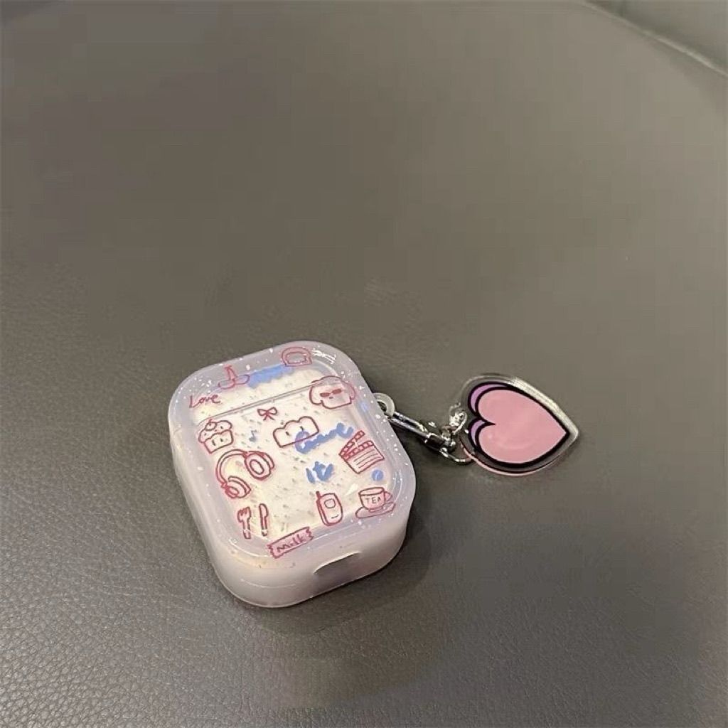 Graffiti para cachorros, caso de protección para airpodspro3, caso de auriculares bluetooth de segunda generación para airpods, caso de auriculares bluetooth de cuarta generación para Apple