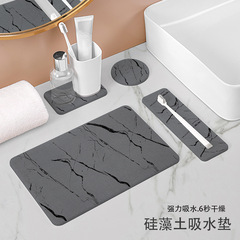 Natural diatomaceous earth water-absorbent coaster, diatomaceous earth mug mat, minimalist luxury design, suitable for bathroom window sill, item holder, heat insulation coaster