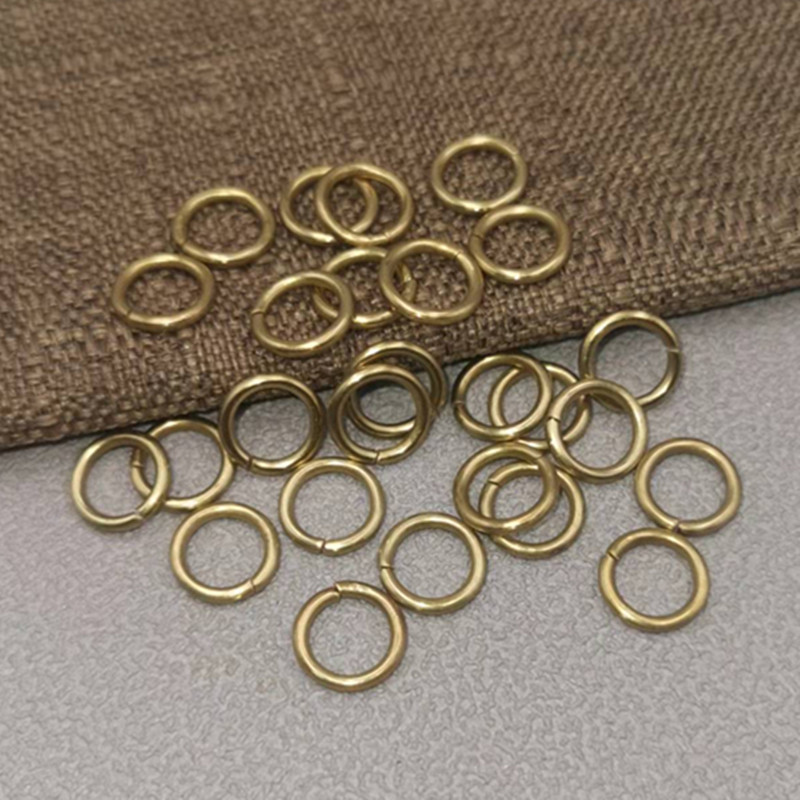1.5*10mm实心黄铜闭口开口圈DIY手工钥匙扣原色铜圈现货厂家批发
